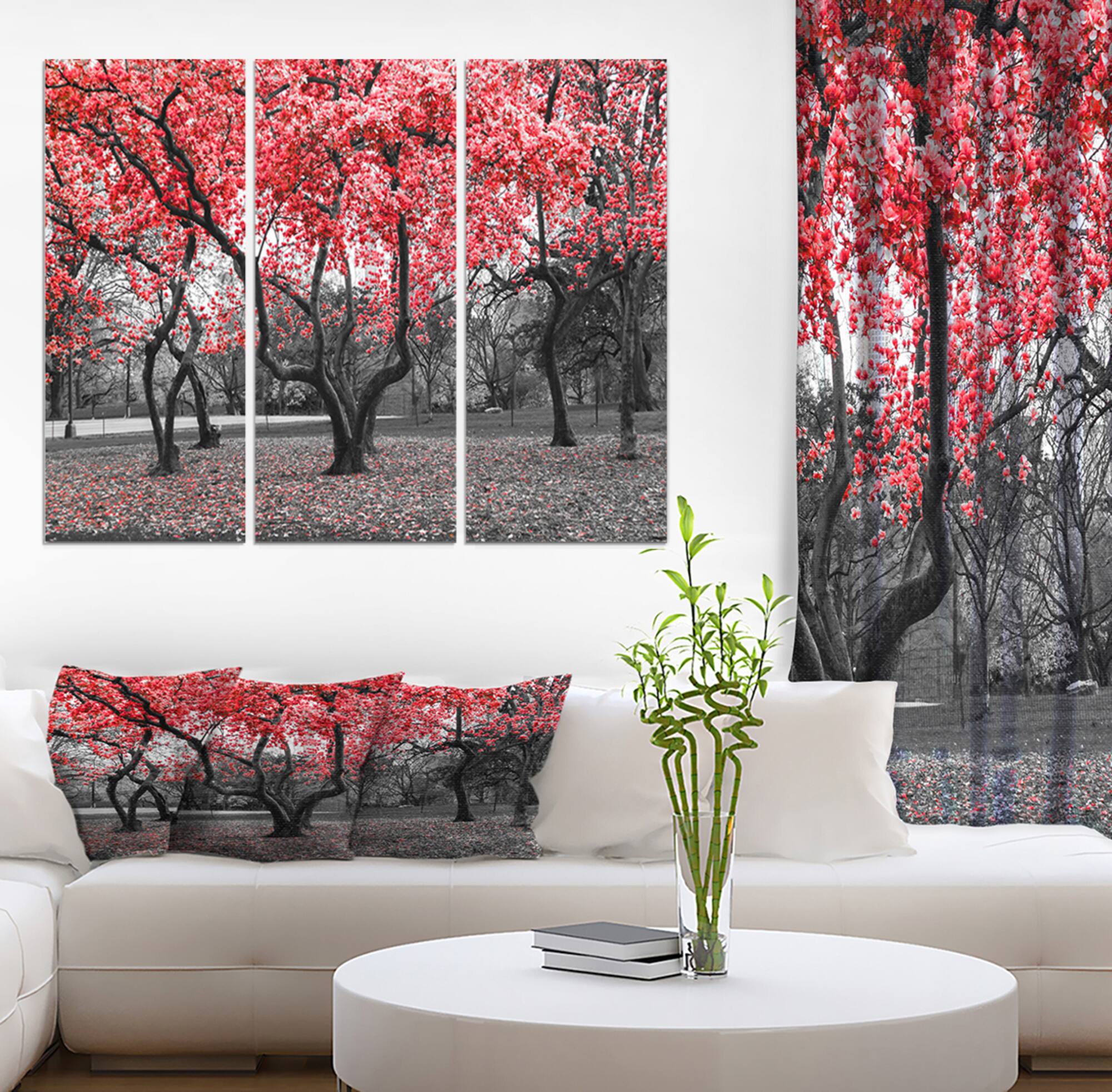 Designart - Red flower Trees Blossom